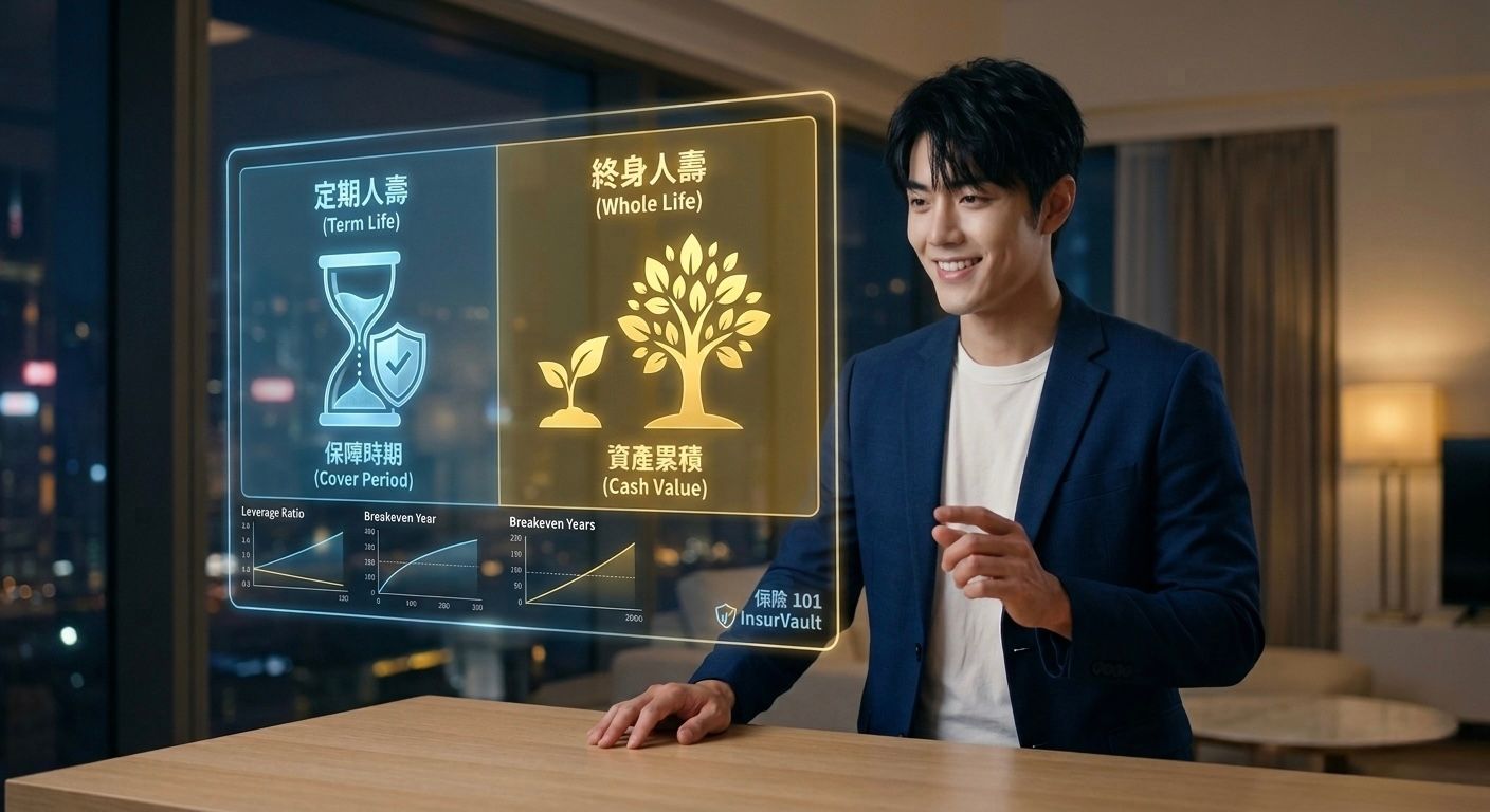 【2026 年最新】定期人壽 vs 終身人壽：運作原理、槓桿比率與合約條款全面拆解